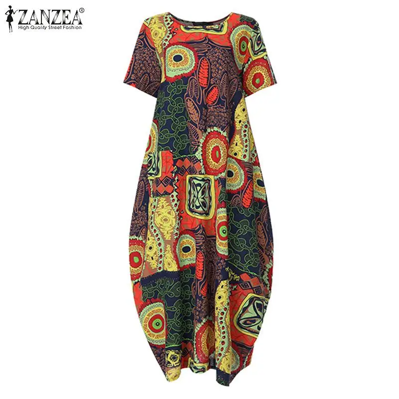 Женское льняное платье на каждый день длинное летнее в богемном стиле