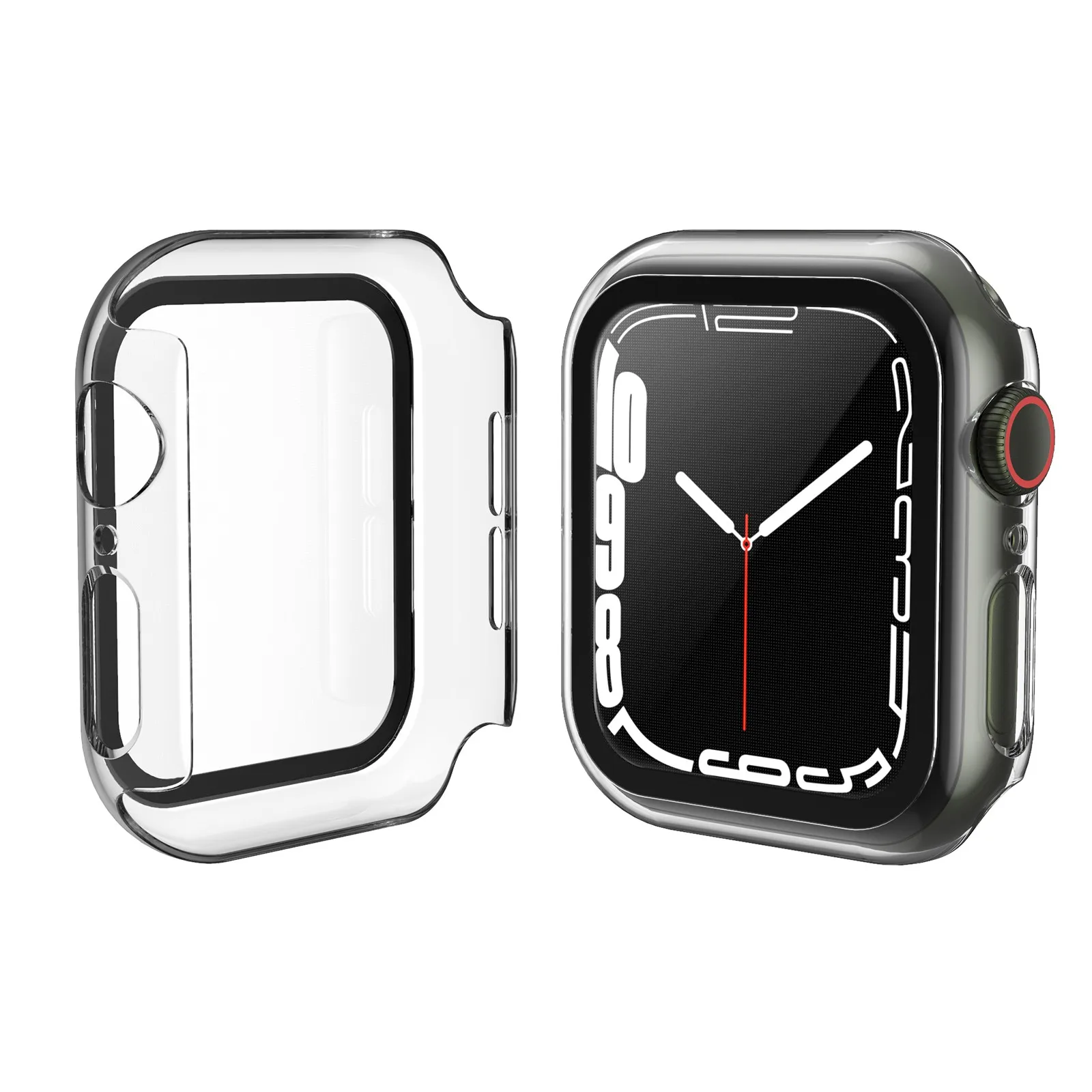 

Чехол для часов, подходит для IWatch серии 7 45 мм, Защитная пленка для экрана, водонепроницаемый прозрачный защитный чехол для смарт-часов