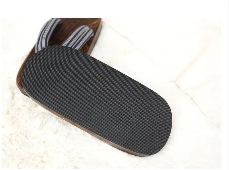 Шлепанцы мужские деревянные для косплея скамейка сандалии Гета в японском стиле