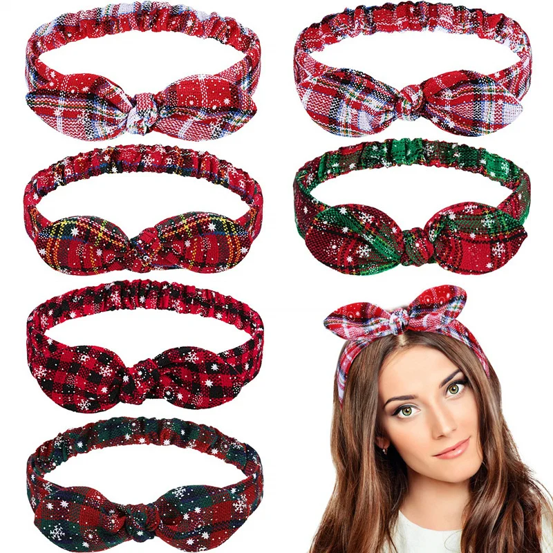 

Bunny Ears Christmas Gift Cute Scrunchie Pack Headband Hair Accessories Head Band Rabbit Headbands for Women Ties Bands Fashion