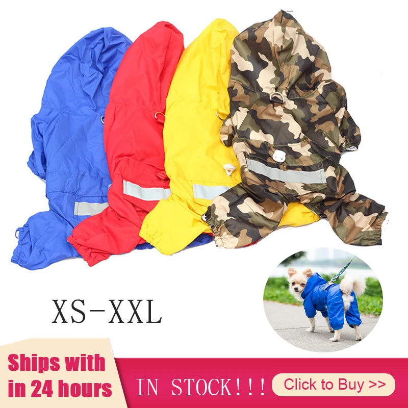 

XS-XXL Summer Outdoor Puppy Pet Rain Coat Hoody Waterproof Jackets Raincoat For Dogs Cats Apparel Clothes Rain Coat Wholesale