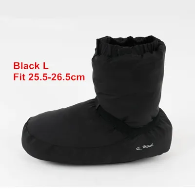 Black L size Женские теплые ботинки для балета; цвет черный, фиолетовый, серый; теплые ботинки для танцев; Длина стопы 23-26,5 см; теплые ботиночки - Цвет: Black L size