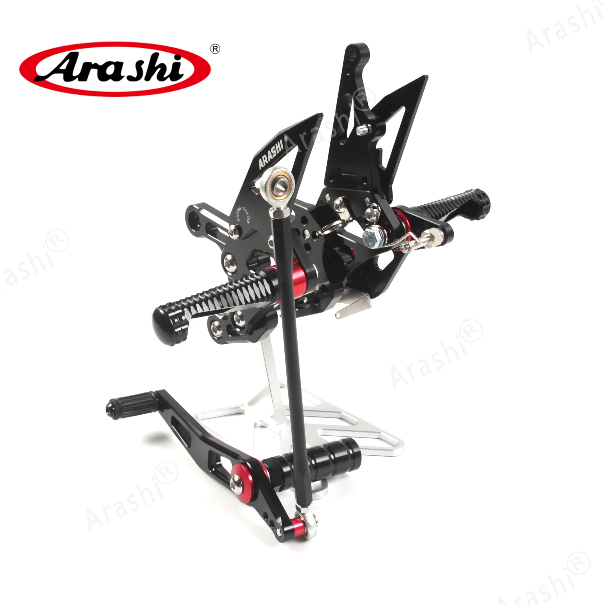 Arashi CNC Регулируемые подножки для YAMAHA YZF R1 2009 2014 всадника задняя подножка 2010 2011 2012