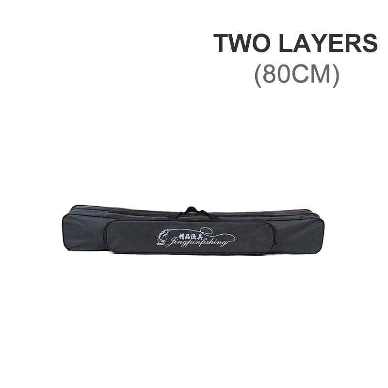 Black 80 cm Новые сумки для рыбалки 2 Слои многофункциональная сумка для рыбалки стержень катушки Lure нейлон хранения Полюс Карп рыболовные снасти Чехол XA40G - Цвет: Black 80 cm