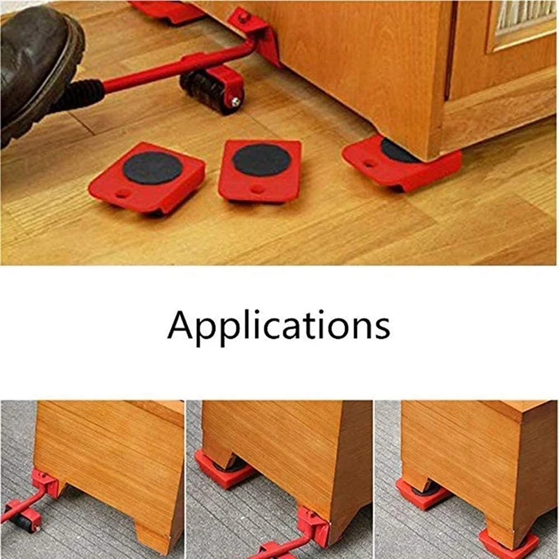 

Heavy Duty Furniture Lifter with 4 Sliders 360 Degree Rotatable Pads for Bulky & Heavy Loads in Home,Shop or Garage