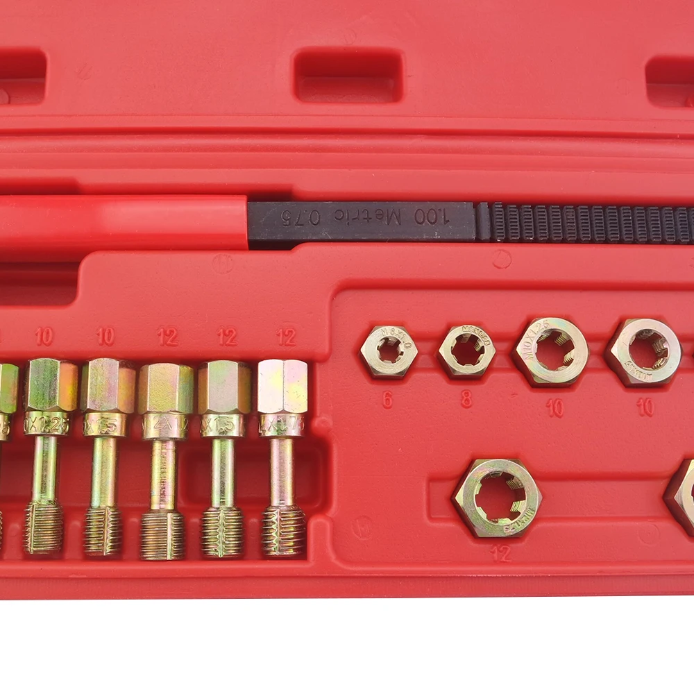 Набор инструментов для резьбы комплект из 15 метрических резьбовых насадок |