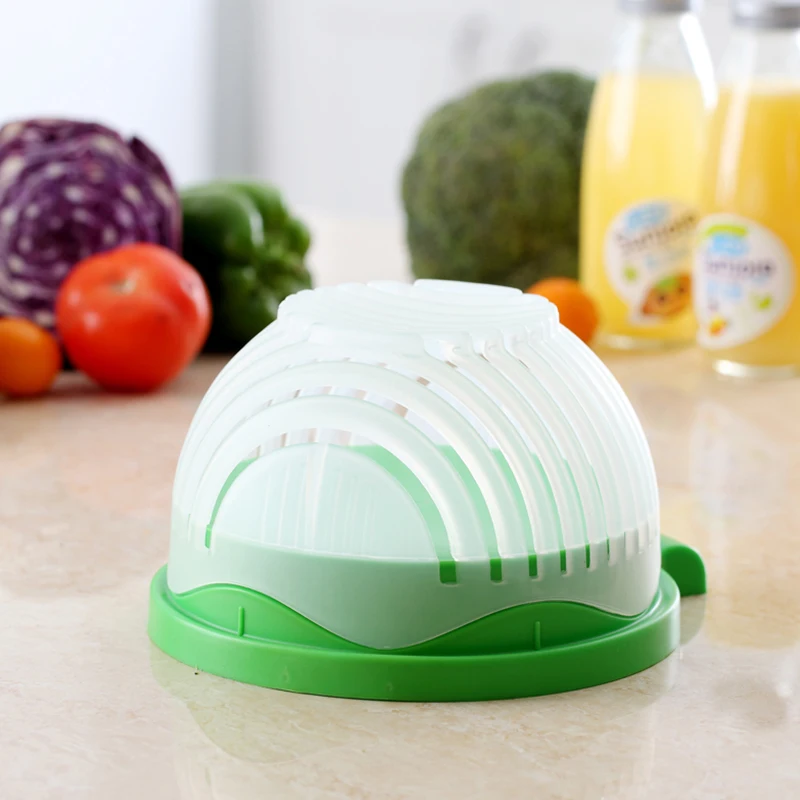 Creative Salad cutting bowl 60Second Cutter Bowl Kitchen Gadget Fruit Vegetable Chopper Slicers Maker | Дом и сад