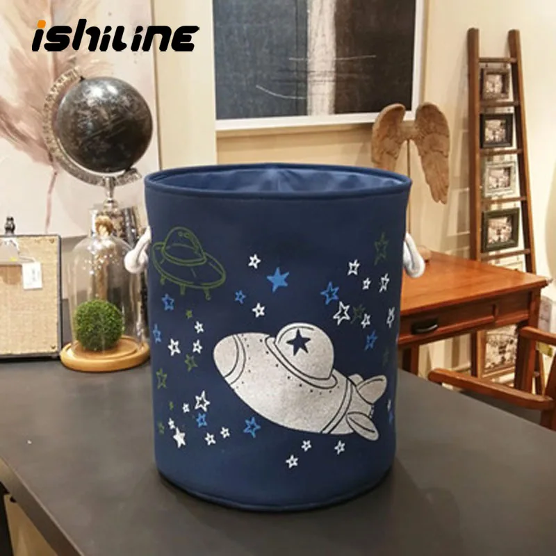 Складная корзина для белья со звездами и космическим кораблем | Дом сад