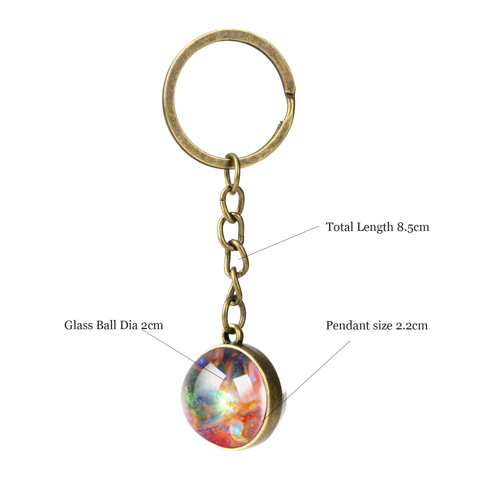 Античные бронзовые брелки с вселенной для ключей подвесная подвеска брелок