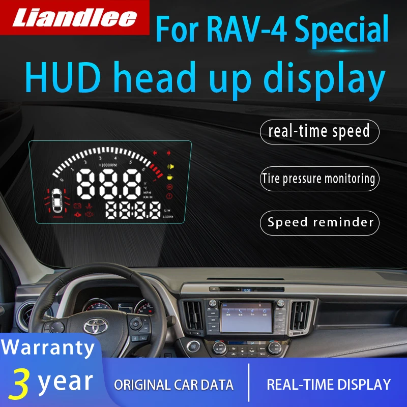 Liandlee Автомобильный дисплей HUD для Toyota RAV4, безопасный экран для вождения, полнофункциональный БД проектор на лобовое стекло