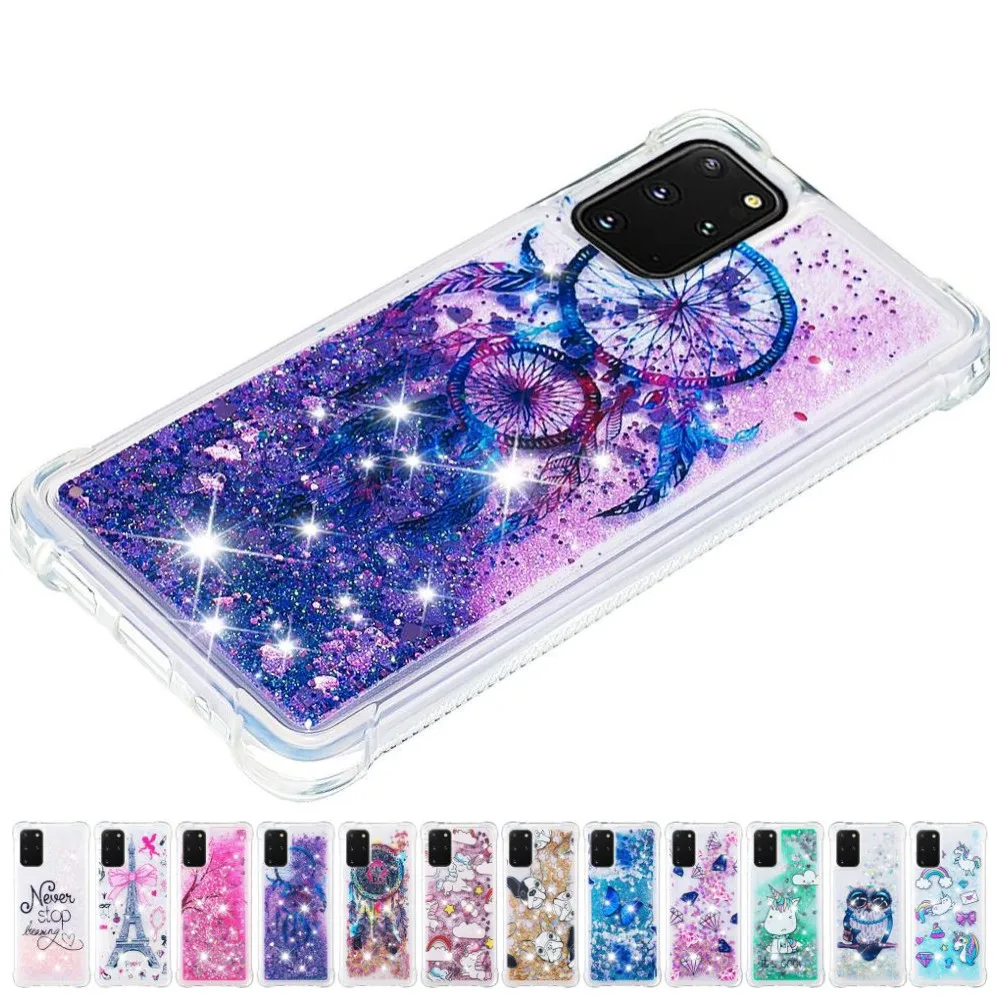 

Cute Glitter Quicksand Phone Case For iPhone 13 12 Mini 11 Pro Max 6 6S 7 8 5 Plus SE Sparkles Anti-fall Liquid Back Cover D03E