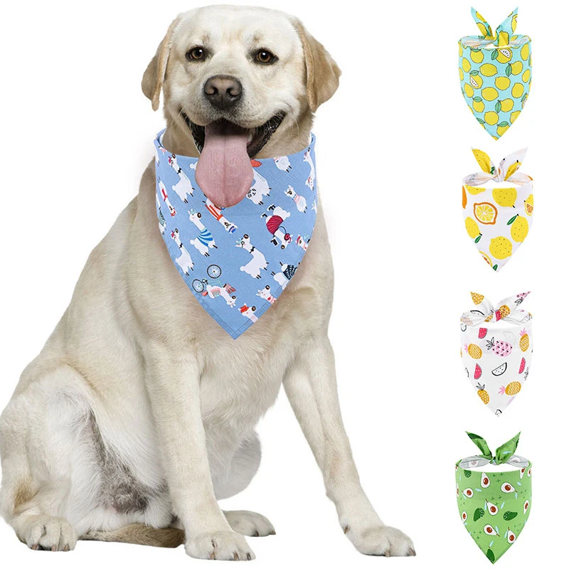 

Print Pet Dog Bandana Small Dog Cat Scarf Adjustable Dog Puppy Bandanas Bibs Pet Towel Summer Pet Dog Grooming Accessories