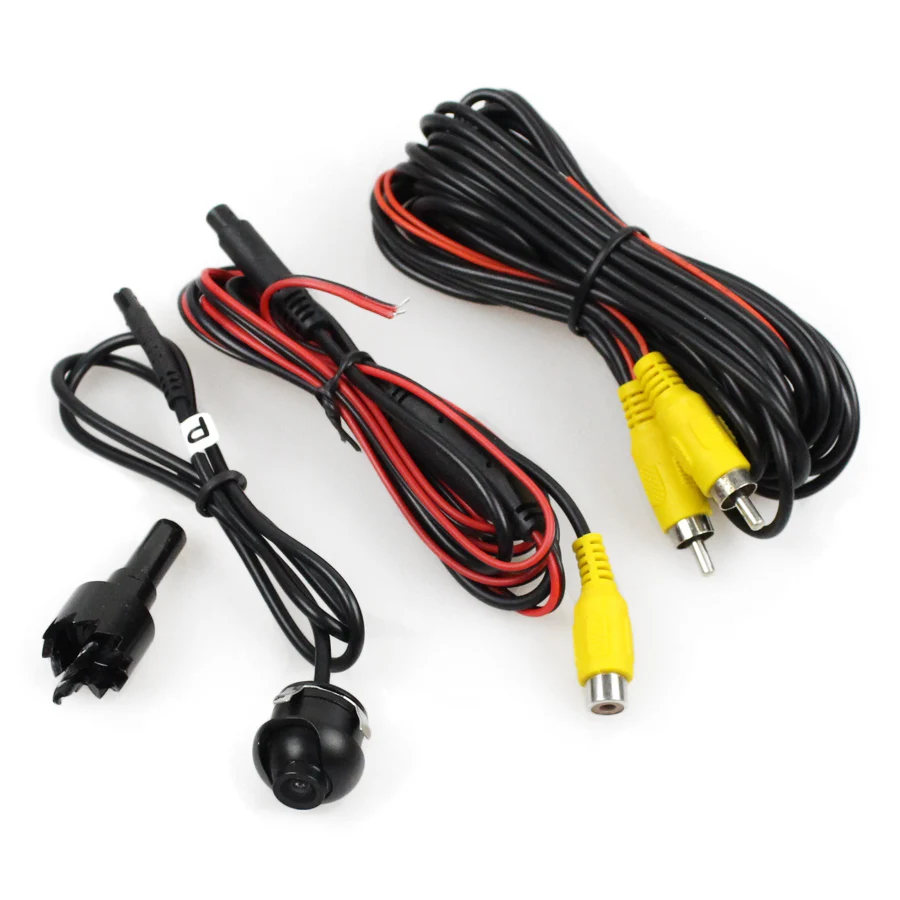 DIYKIT двойной 4," экран зеркало заднего вида Автомобильный монитор с 2 x Автомобильная камера заднего вида для камеры заднего/переднего/бокового вида