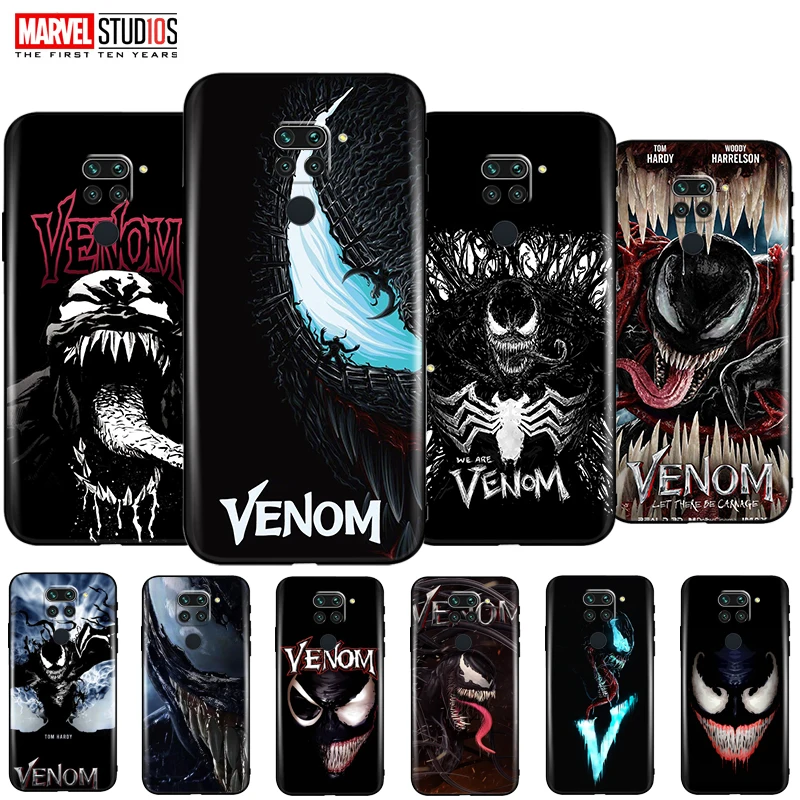 

Venom Phone Case For Xiaomi Redmi Note 9 5G 9 Pro Max Soft Funda Cover Marvel Avengers SpiderMan Captain America Thor Deadpool