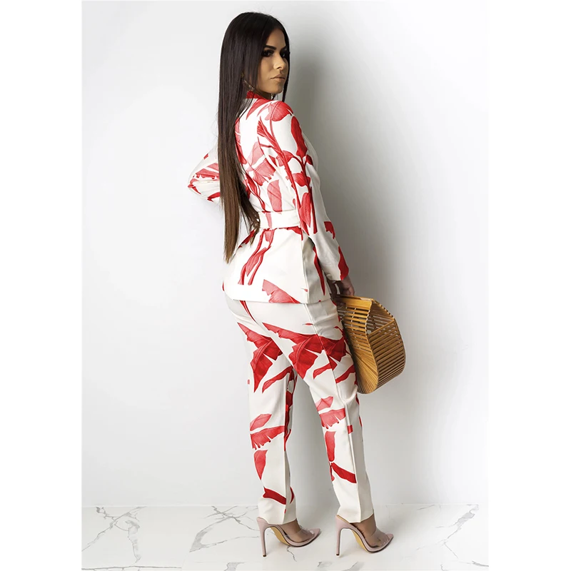 Женский костюм с поясом Victoria Secret розовый комплект из 2 предметов брюки отворотом