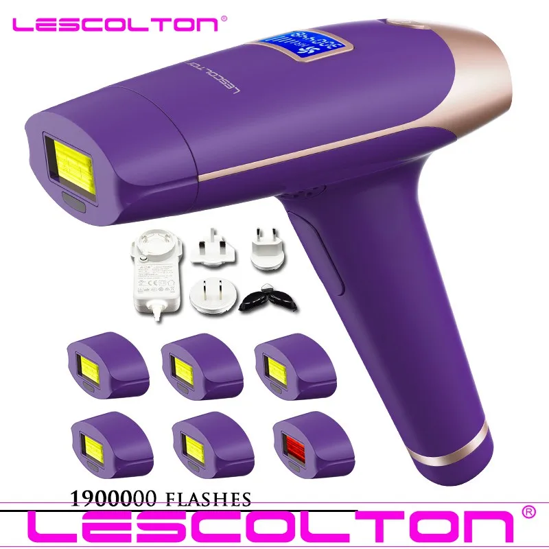 Lescolton 3в1 700000 импульсный IPL лазерный эпилятор для удаления волос устройство постоянного удаления волос IPL лазерный эпилятор подмышки - Цвет: 1900000times Purple