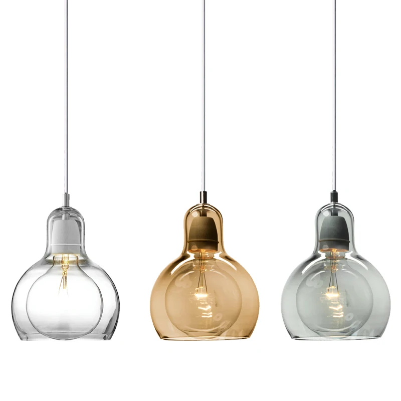 Современный Стекло подвесной светильник s гостиная глобусная лампочка домашний