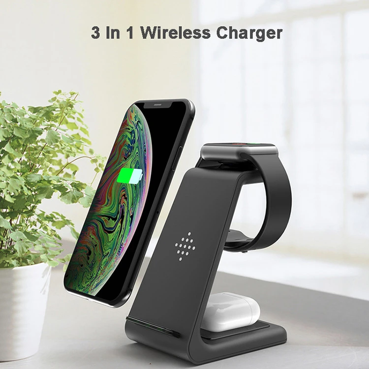 

3 in 1QI Wireless Charging Station For iPhone11 Pro/Xr/Xs/AirPods Pro/iWatch5 4 3 2 Cargador Charger For SamsungS10/Buds/Watch