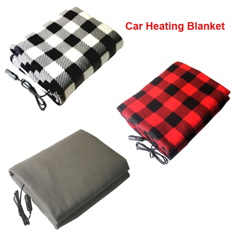 

110x150cm 12V Car Heating Blanket Lattice Polar Fleece winter Warm Car Electric Blanket Constant Temperature Car Heating Blanket