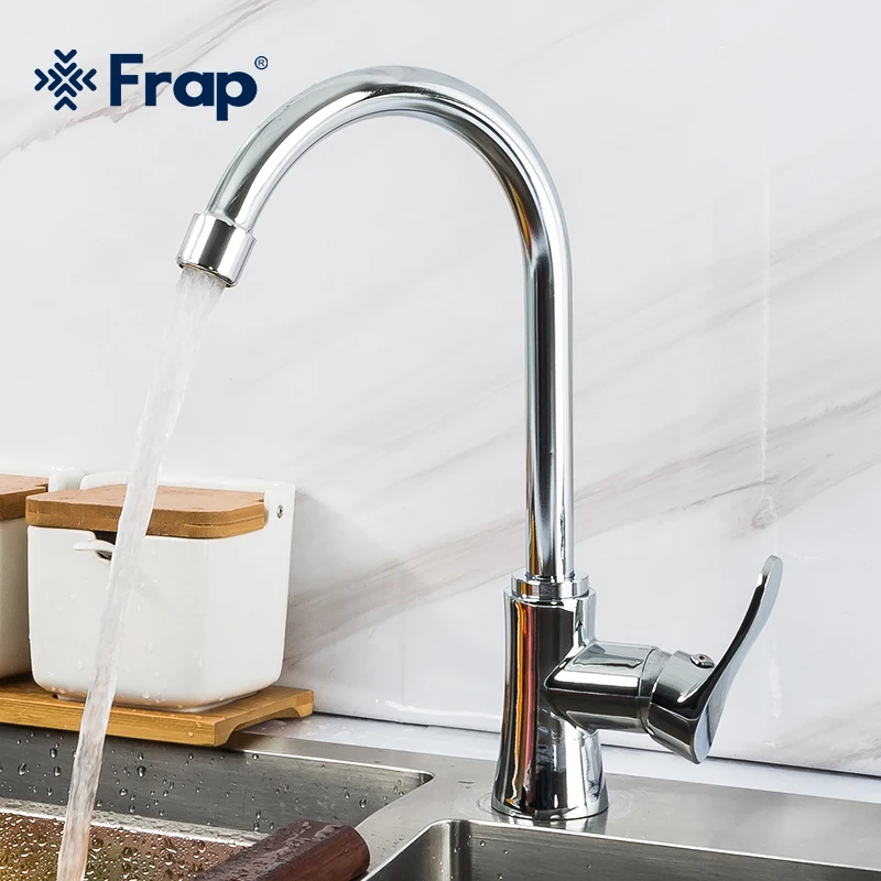 

Frap Kitchen Faucet Stainless Steel Single Handle Sink Tap Curved Single Cold Water Tap Crane Bathroom Basin Water Faucet F40501