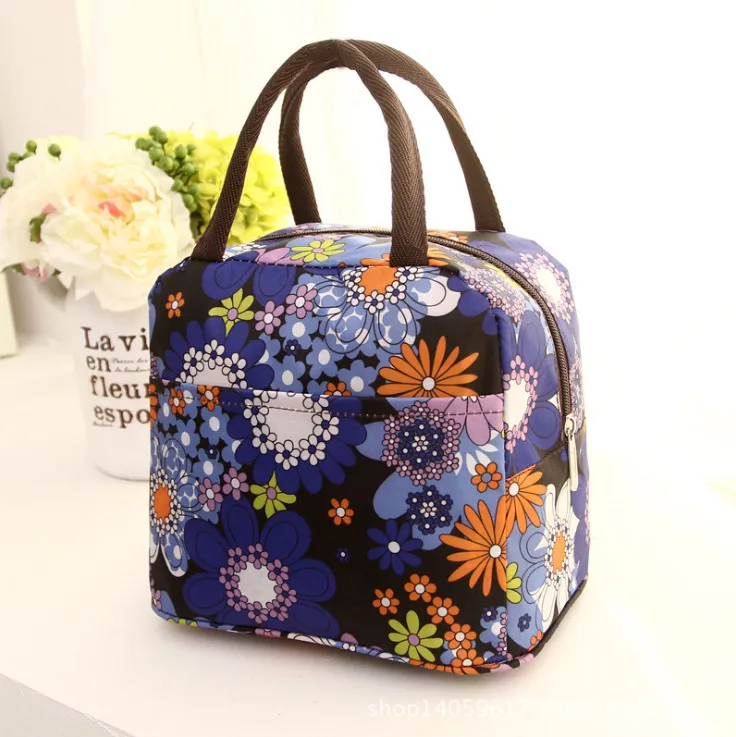 

Insulated Lunch Bag Adult Small Print Lunch Box For Picnic Work Office School Men Women Kids