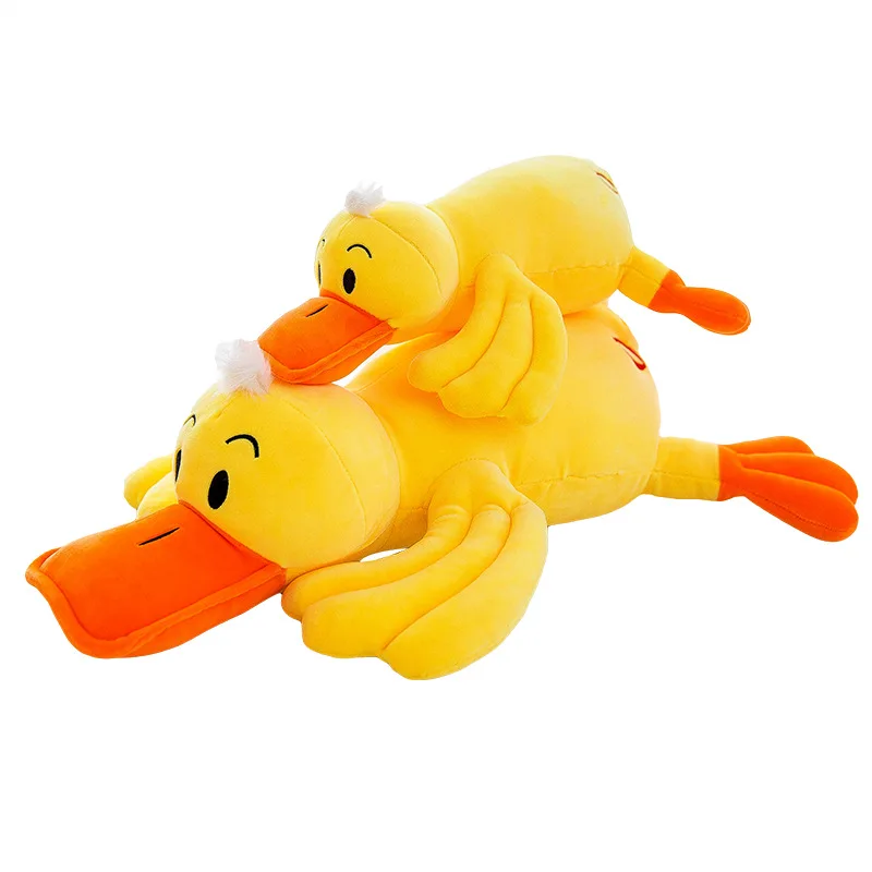 

New Cute Big Yellow Duck Sleeping Pillow Plush Toy Fashion Creative Cartoon Doll Appease Doll Children Holiday Birthday Gift