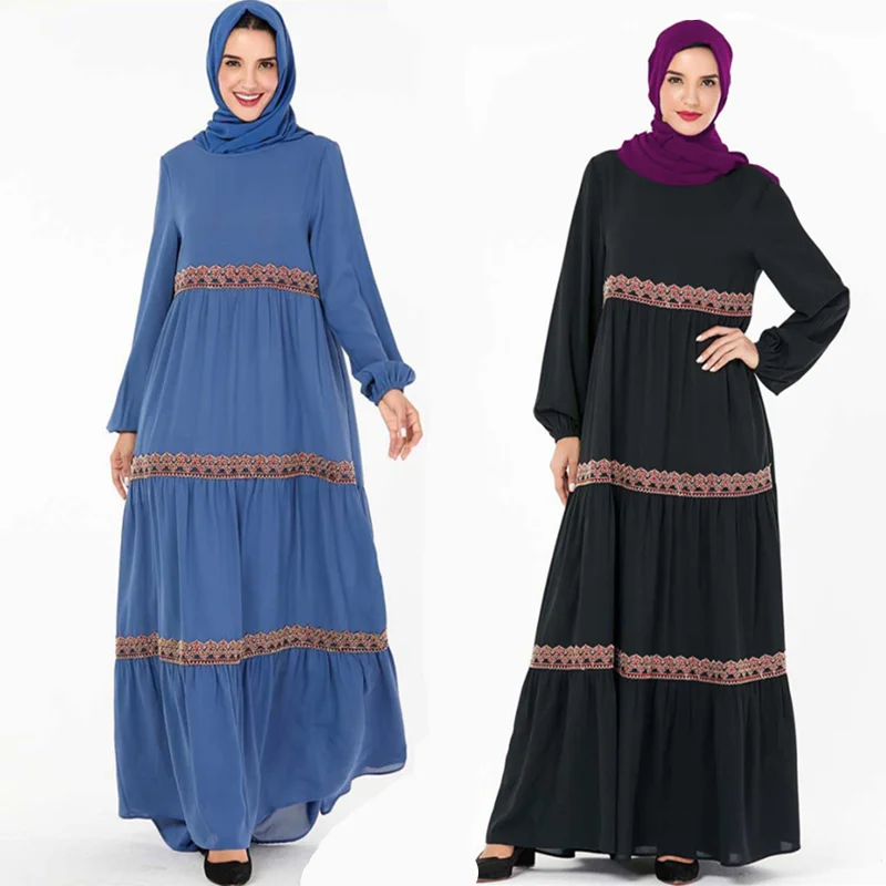 Мусульманское длинное платье вечерние шифоновые платья в мусульманском стиле
