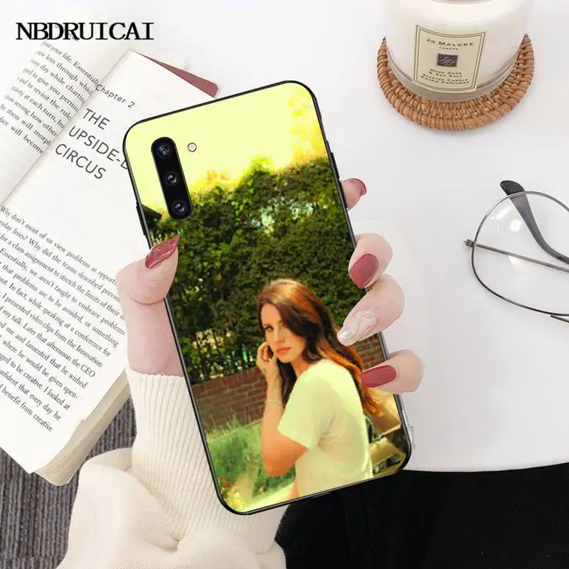 Мягкий черный Чехол PENGHUWAN Лана Дель Рей для телефона Samsung Note 3 4 5 7 8 9 10 pro M10 20 30 |