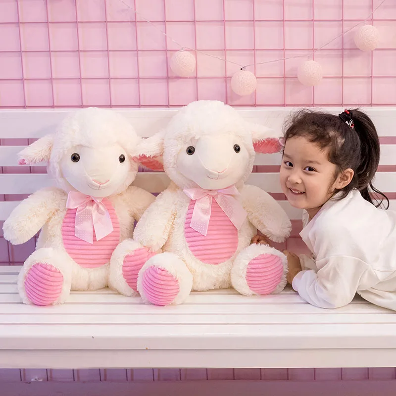 

New Product High Quality Cute Lamb Plush Toy Sheep Animal Baby Toys Send Children Birthday Gift Girl Home Decoration