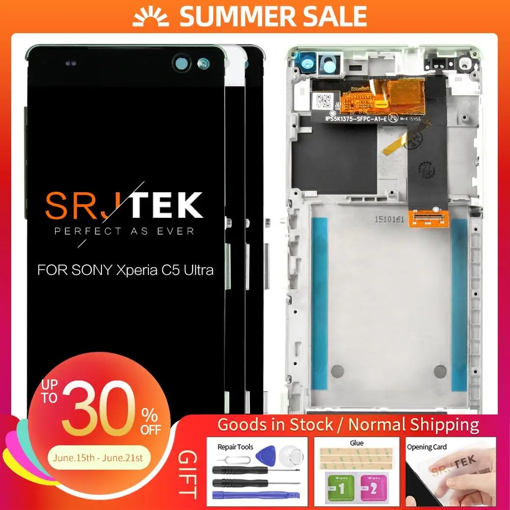 Srjtek 6 0 дюйма для SONY Xperia C5 E5506 E5533 E5563 E5553 LCD сенсорный экран дигитайзер Ультра