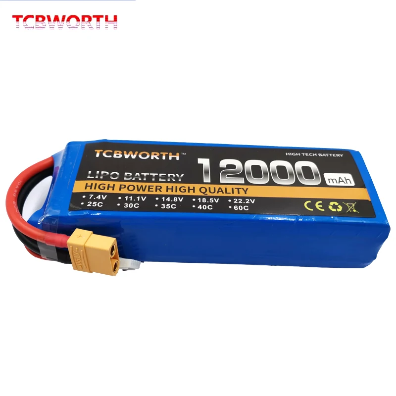RC Rachargeable 4S Lipo Батарея 14 8 V 12000 мА/ч 25C для РУ самолет квадротор беспилотный