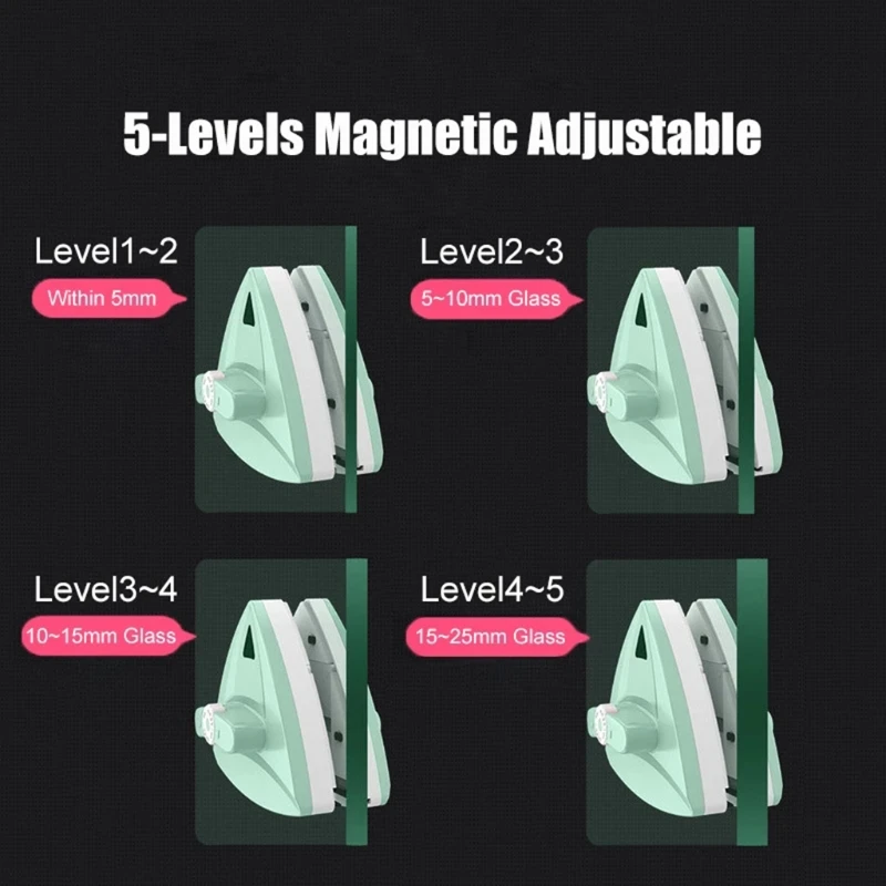 

Magnetic Window Cleaner Adjustable Glass Cleaning Brush for 5-30mm Double Side Wiper Washing Household Tool Drop Ship
