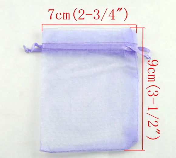 

DoreenBeads 100 PCs /50pcs Mixed Gift Pouch Bag Organza Bags With Draw Wedding Suppliers 9cm X 7cm