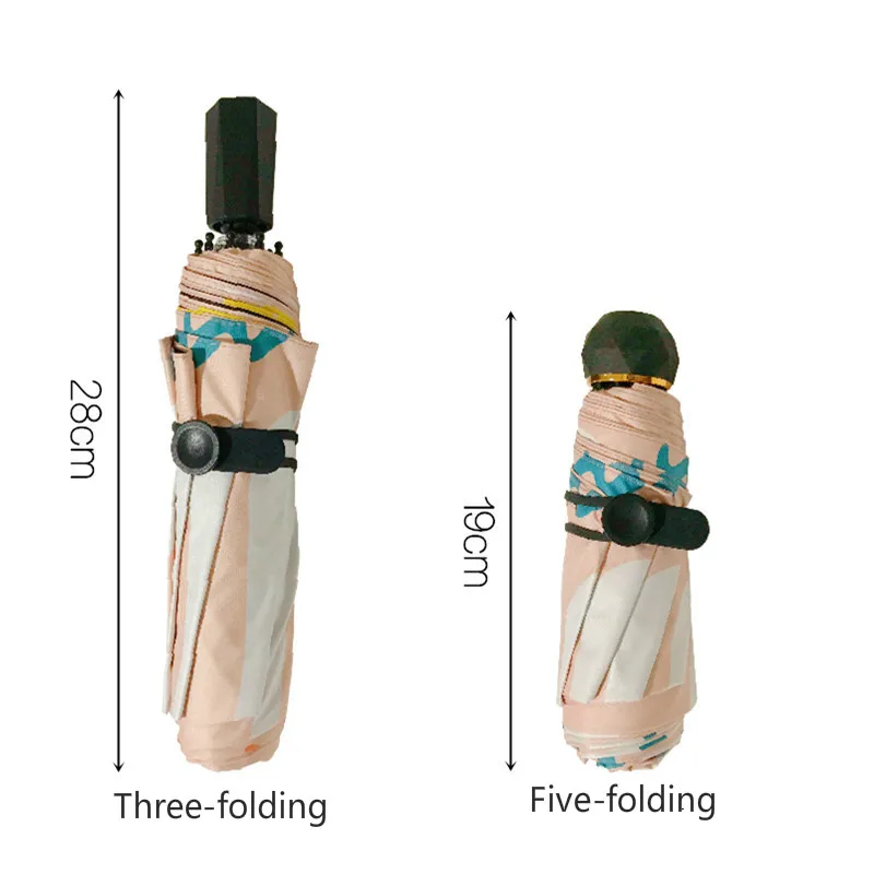 Творческий 5-складной милый лебедь зонтик автоматический зонт для