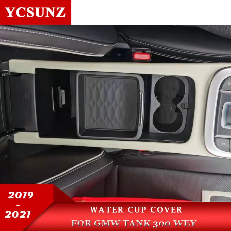 

ABS Water Cup Cover Interior Parts For GMW Tank 300 2019 2020 2021 Great Wall Tank WEY Accessories Car Water Cups YCSUNZ