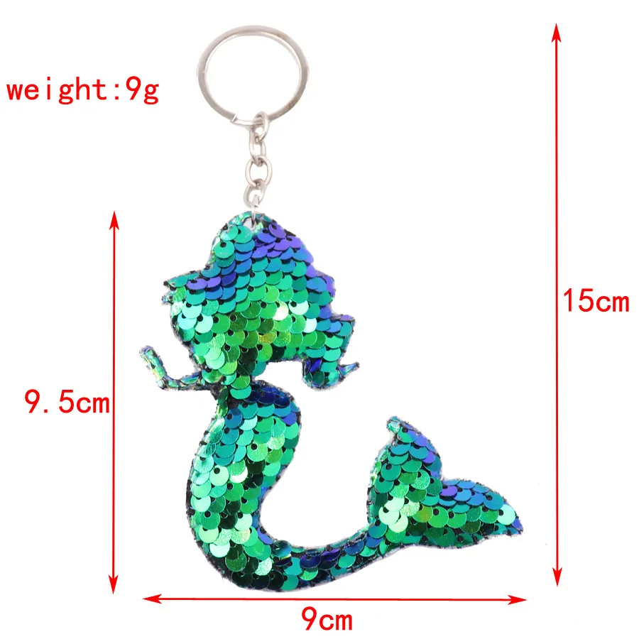 1 шт. брелок с дельфином звездой единорогом животным блестящий помпон блестками