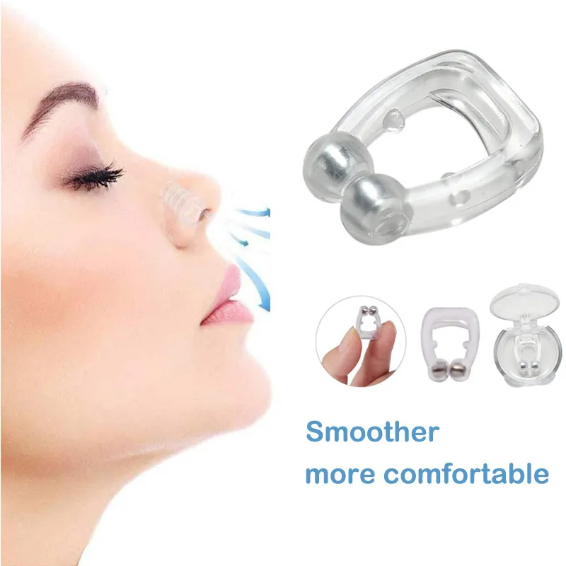 1 шт. медицинский силиконовый Магнитный антихрап зажим для носа поднос сна защита