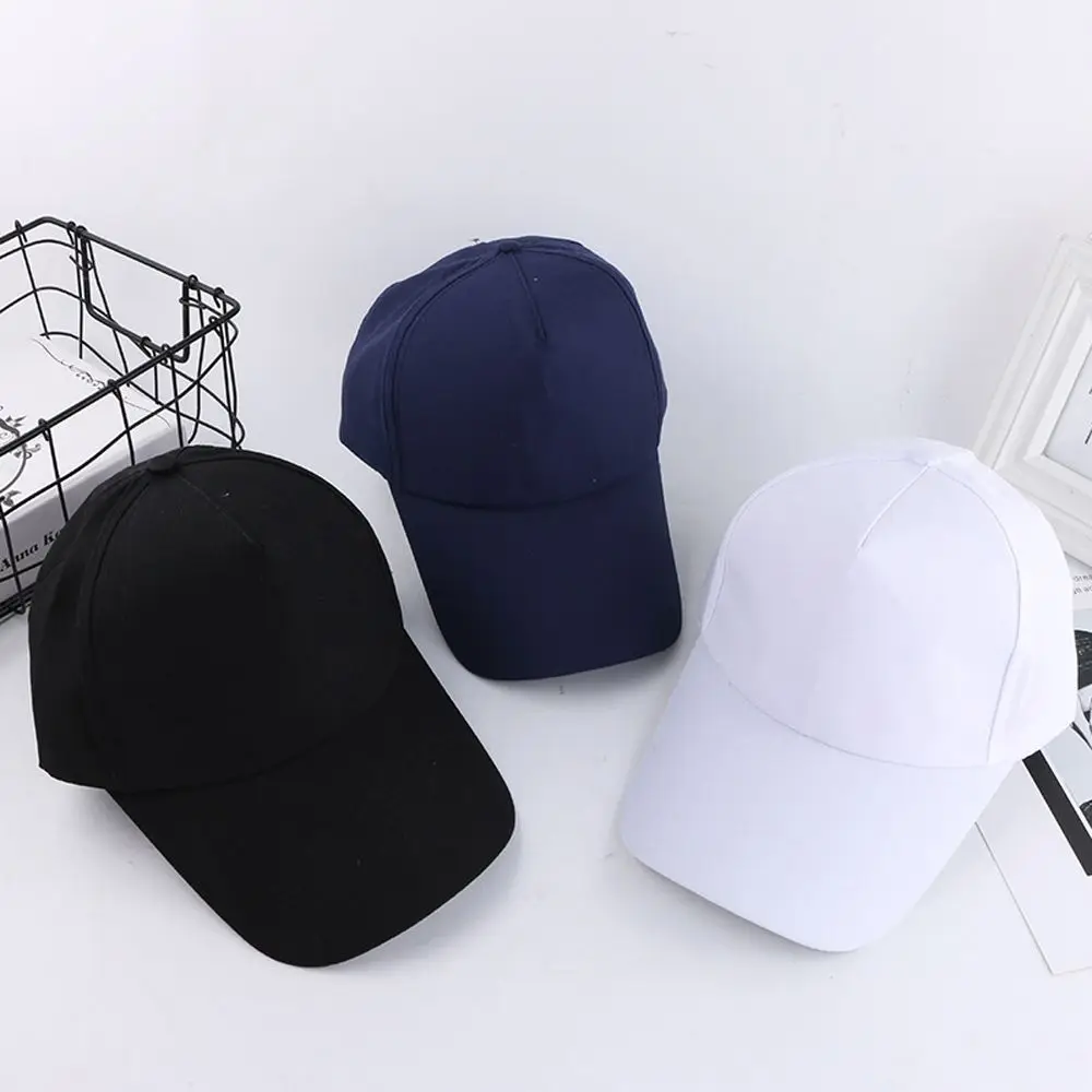 

New Curved Brim Solid Color Baseball Cap Men Adjustable Cotton Sun Hat Fashion Simple Women Outdoor Sports Hat