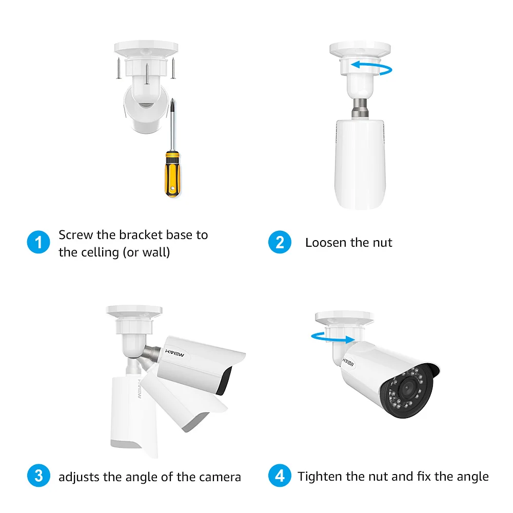 Система видеонаблюдения H.View 16CH 8 1080P наружная камера безопасности CCTV DVR комплект