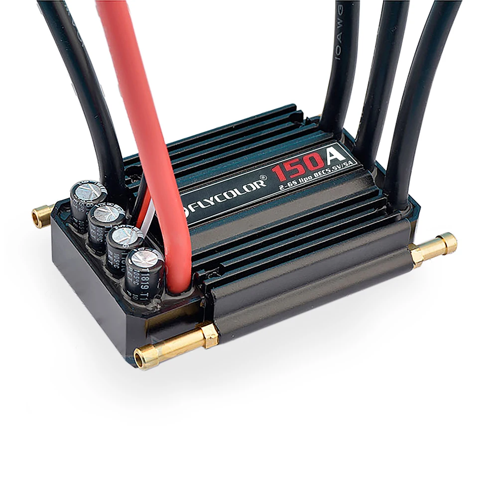 Flycolor-controlador de velocidad sin escobillas para barco a control remoto, 50A/70A/90A/120A/150A, soporte ESC 2-6S BEC 5,5 V/5A, para modelo de barco a control remoto-1
