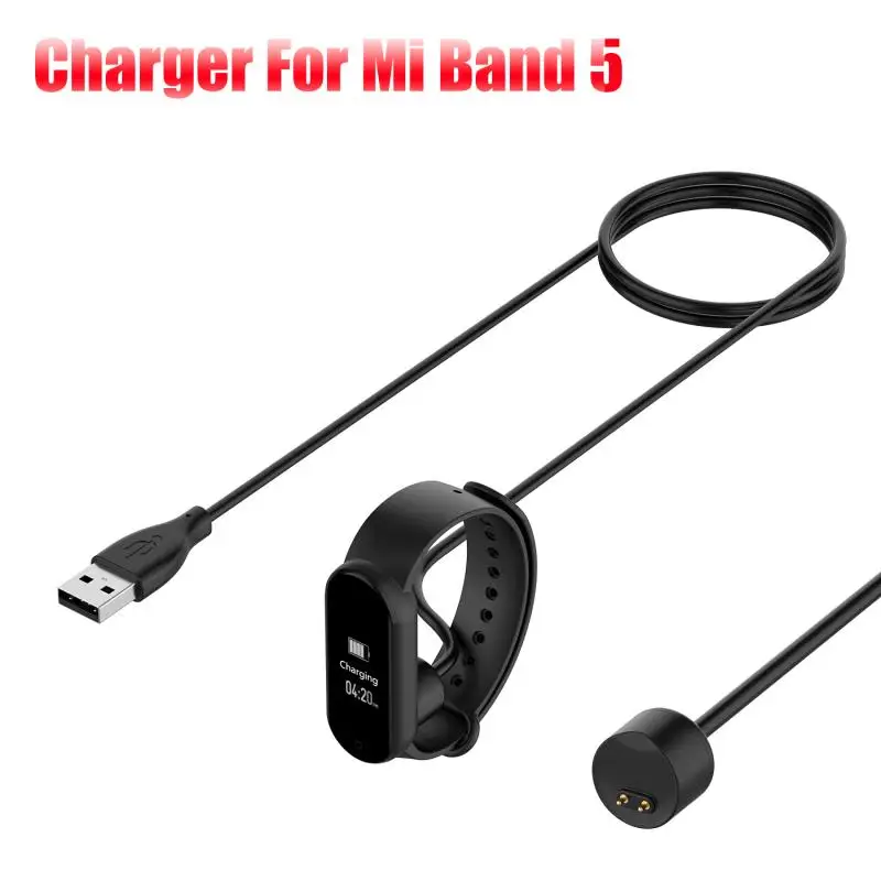 USB зарядное устройство для Xiaomi Mi Band 5 Магнитный usb кабель зарядки Смарт часы Band5