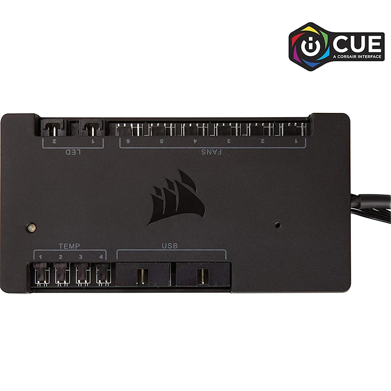 Контроллер скорости вентилятора CORSAIR ICUE Commander PRO Smart RGB работает при нулевой