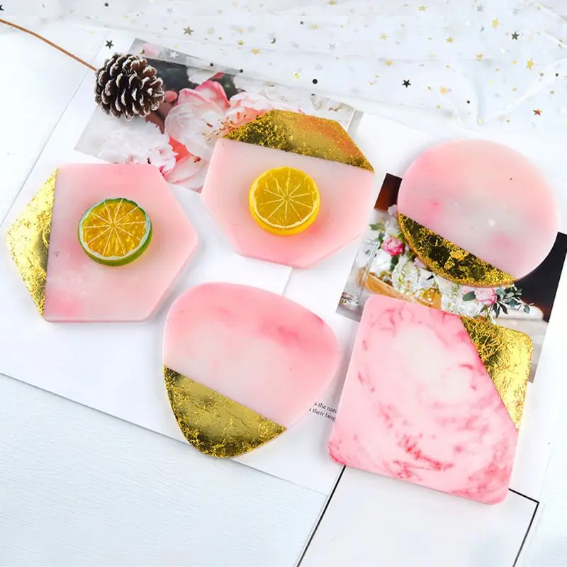 

Irregular Coasters Epoxy Resin Mold Silicone Tray Fluids Artist Mold Tea Mat Make Your Own Tray Coaster Resin Mold Kit DIY Tool