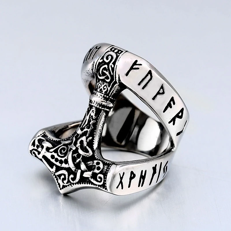 

Punk Viking Myth Thor's Hammer Men's Ring Fashion Jewelry