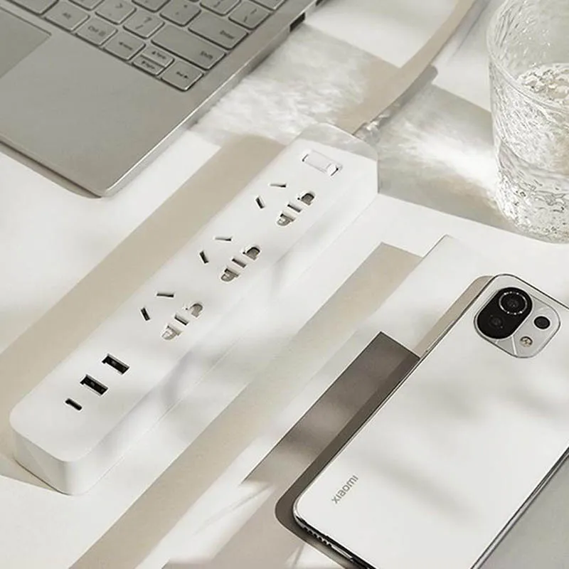 Новый Удлинитель питания Xiaomi Mi Mijia QC3.0 20 Вт для быстрой зарядки 2A1C + 3 розетки