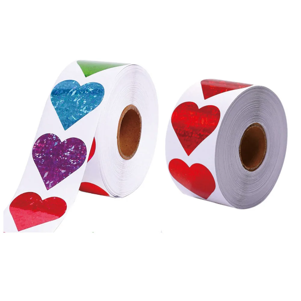 

Heart Sticker 500Pcs 1 - 1.5 Inch Xmas Birthday Gift Packaging Decoration Envelope Seal Labels