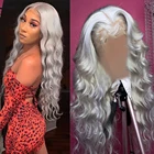 COLODO, прозрачные кружевные парики, предварительно выщипанные серые свободные волнистые парики, бразильские Remy, оранжевые, розовые, кружевные передние человеческие волосы, парики для женщин