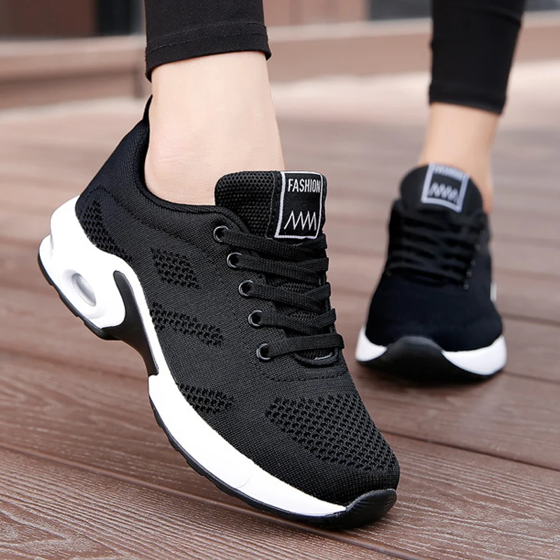 New Platform Sneakers Shoes Breathable Casual Shoes Woman Fashion Height Increasing Ladies Shoes Plus Size 35-42