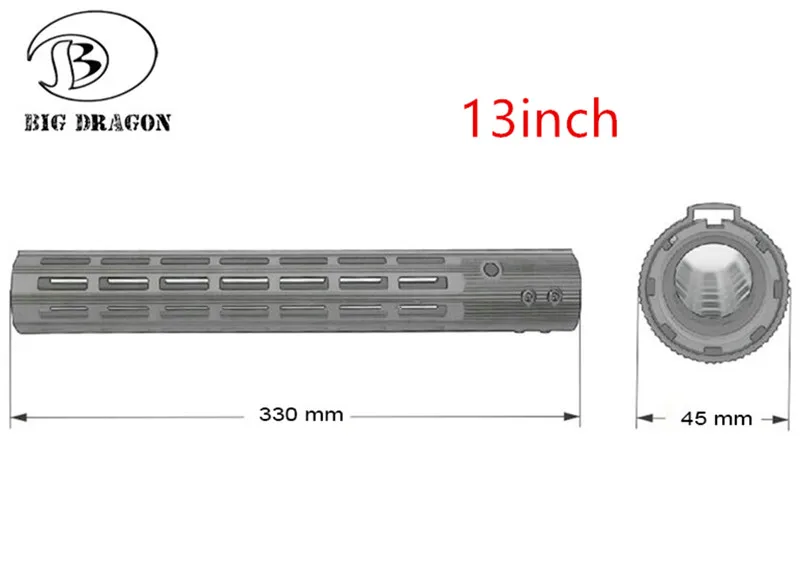 

AR-15 M4 ALUMINUM ALG DEFENSE V1 M-LOK MLOK 10/12/13/15/17/19inch Slim Free Float Handguard M-LOK Rifle Scope Mount with Nut