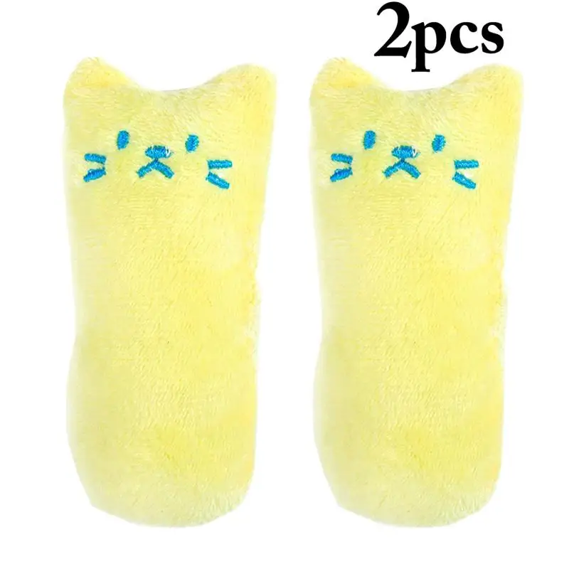 

Legendog 2Pcs/Set Catnip Toys Plush Bite-Resistant Teeth Cleaning Cat Chew Toy Cat Sound Toy Pet Supplies Cat Favors